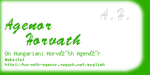 agenor horvath business card